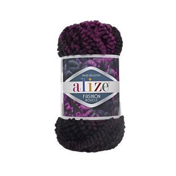 Пряжа Alize 100 г, 35 м, букле, 25% вовна, 70% акрил, 5% поліамід, для в'язання, артикул 000258, малиновий+чорний меланж, номер кольору 5572 000258-42190 фото