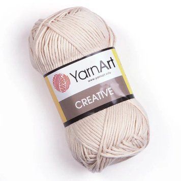 Пряжа YARNART 50 г 85 м бавовняна для в'язання пісочний 223 681349-58243 фото