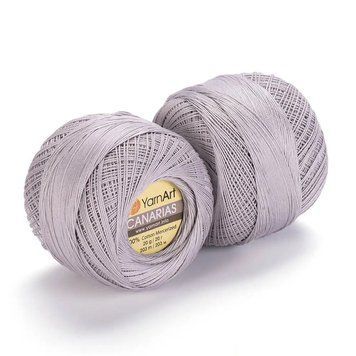 Пряжа YARNART 20 г, 203 м, 100% мерсеризована бавовна, для в'язання, артикул 681346, сірий світлий, номер кольору 4920 681346-44521 фото