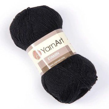 Пряжа YARNART 30 г, 180 м, 100% акрил, синтетична, для в'язання, артикул 681343, чорний, номер кольору 422 681343-49795 фото
